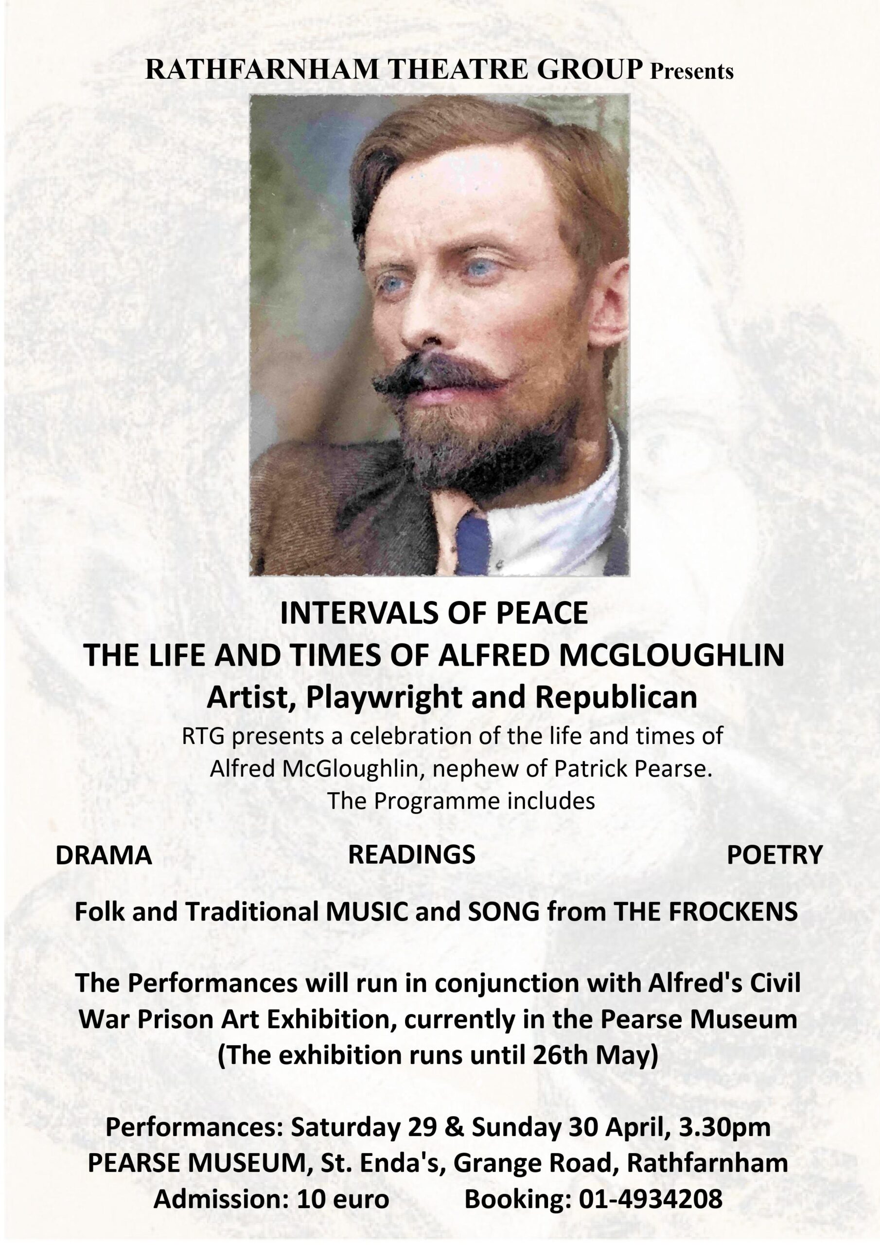 Rathfarnham Theatre Group. Intervals of peace poster.